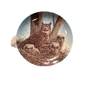 Knowles "The Great Horned Owl" By Jim Beaudoin, Stately Owls Collection